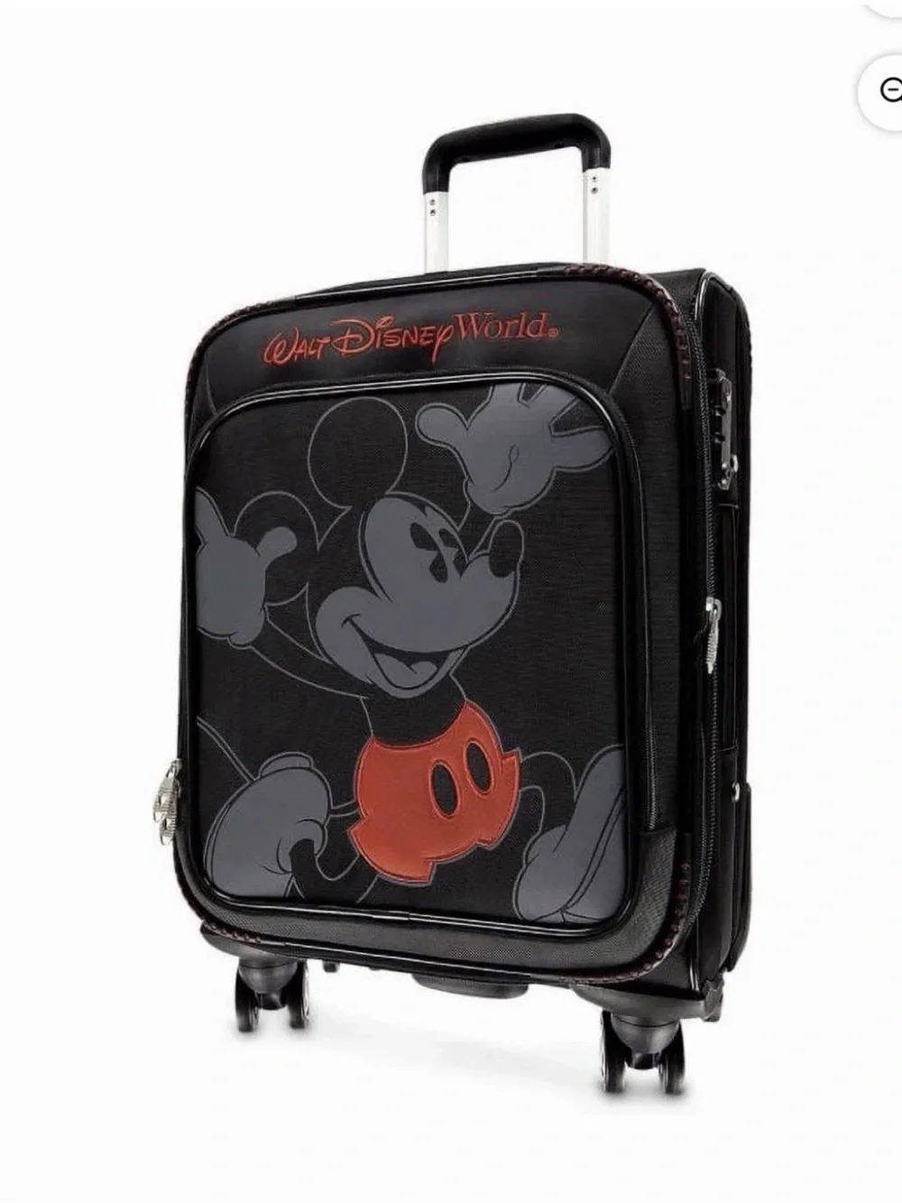 Disney Black and Red Mickey Mouse Rolling Carry-On